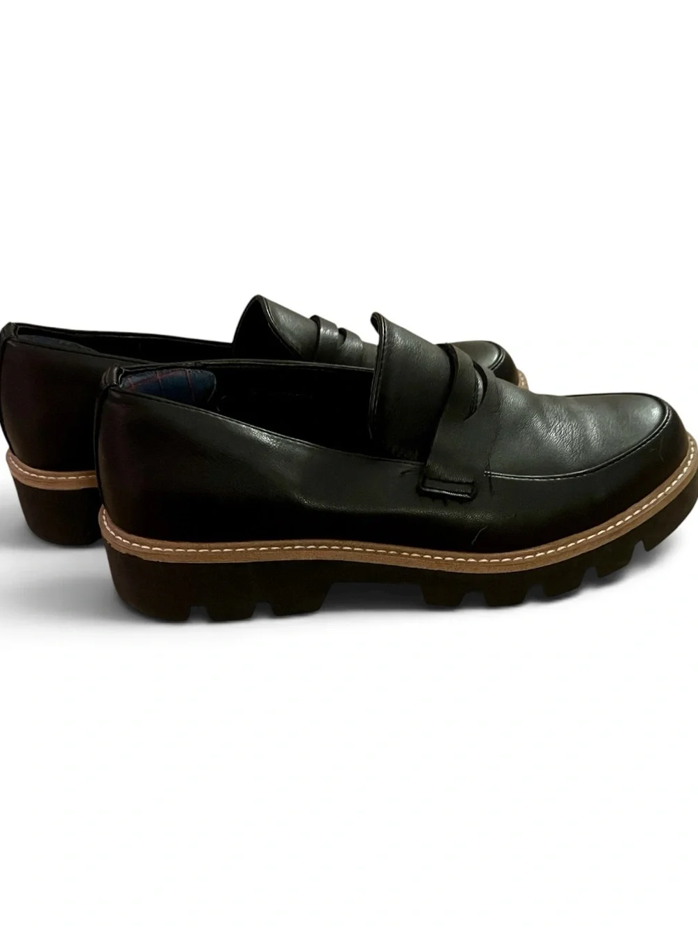 Chinese Laundry Black leather Loafers with chunky sole